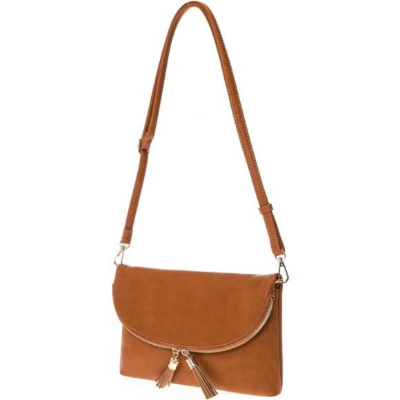 Womens Envelop Clutch Purse Multi Compartments, 6 Card Slot Inside,Crossbody Bag - Picture 4 of 8